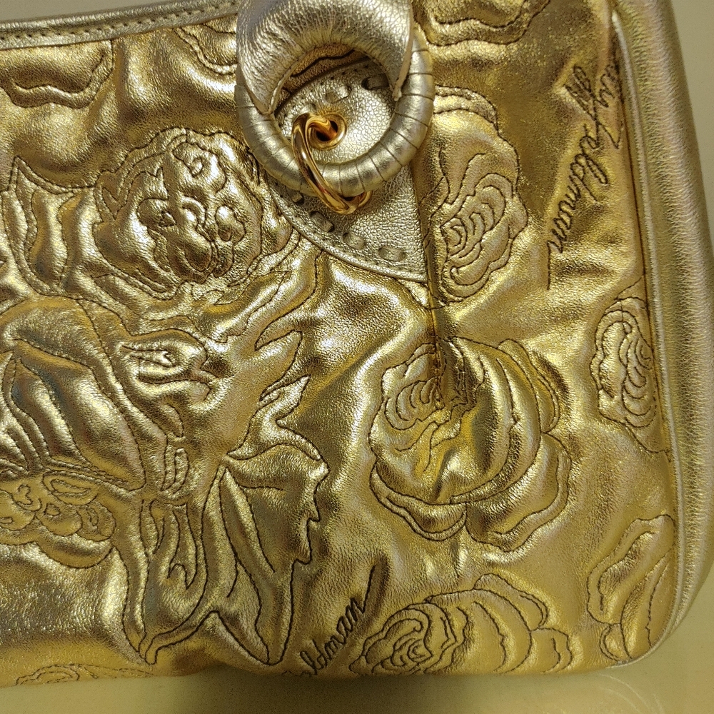 Vintage Beverly Feldman gold/patina handheld bag - Picture 4 of 7